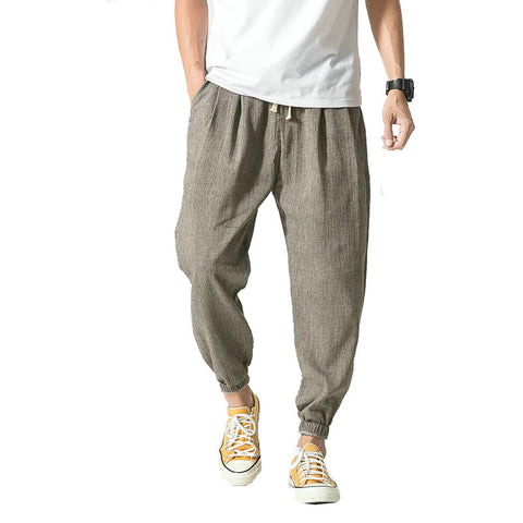 Hot Cotton Linen Men Pants