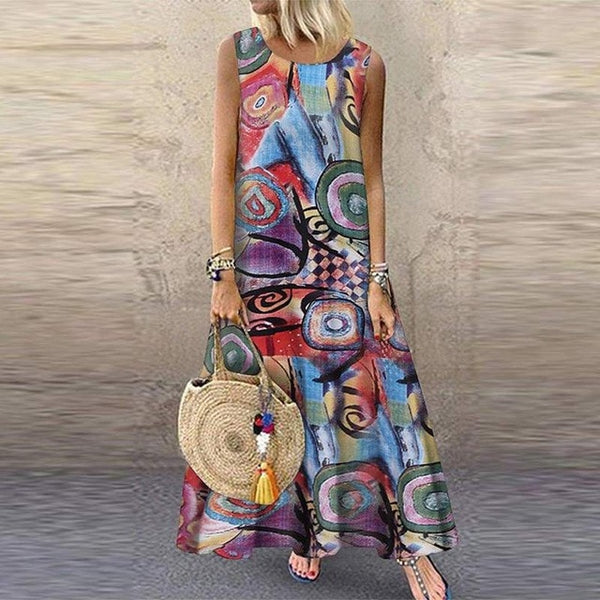 Sleeveless Floral Printed Sundress