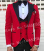 Black Jacquard Jacket Men Suit Slim Fit