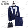 Black Jacquard Jacket Men Suit Slim Fit