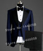 Black Jacquard Jacket Men Suit Slim Fit