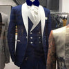 Black Jacquard Jacket Men Suit Slim Fit