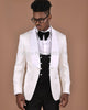 Black Jacquard Jacket Men Suit Slim Fit
