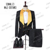 Black Jacquard Jacket Men Suit Slim Fit