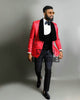 Black Jacquard Jacket Men Suit Slim Fit