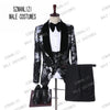 Black Jacquard Jacket Men Suit Slim Fit