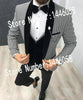 Black Jacquard Jacket Men Suit Slim Fit