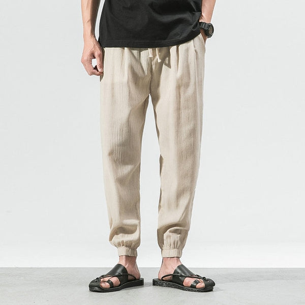 Hot Cotton Linen Men Pants