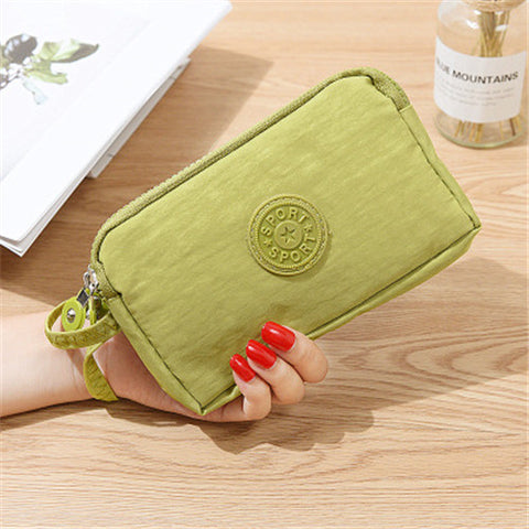 Solid Color 3 Layer Canvas  Wallet