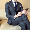 Men's Plaid Formal Business Suit