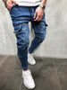 Men Stretchy Multi-pocket Skinny Jeans