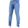 Men Casual Slim Fit Straight Stretch Feet Skinny Zipper Jeans