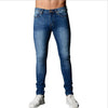 Men Casual Slim Fit Straight Stretch Feet Skinny Zipper Jeans