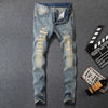 Men Jeans Retro Wash Ripped