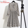 Vintage Print Flowers A-Line Dress