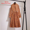 Vintage Print Flowers A-Line Dress